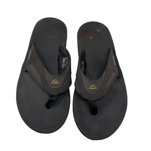 Reef Herren Fanning Brown Gum Größe 11 US Luftpolster Flaschenöffner Flip Flop