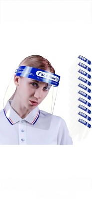 10 Pack Safety Clear Face Shield Anti Fog Face Shield for Women & Men Protective