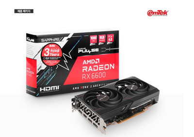 SAPPHIRE PULSE AMD Radeon RX 6600 8GB GDDR6 Dual-X Graphics Card