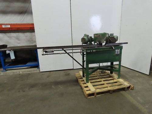 1Hp 3Ph 230/460V 8" Double Miter Notch Frame Saw 72" Runout & Quick Stop