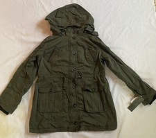 Women’s Triple Star Hooded Jacket , Olive ,size Xl , 100% Cotton