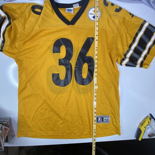 VTG 1995 90S JEROME BETTIS STARTER STEELERS GOLD NFL FOOTBALL ALT JERSEY XL 52 - Picture 12 of 12