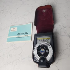 Gossen Luna Pro Ambient Analog Light Exposure Meter & Leather Case with Manual