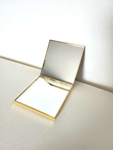 SPRING STREET Compact Travel Mirror Black Enamel Swarovski Crystals Rhinestones - Picture 7 of 21