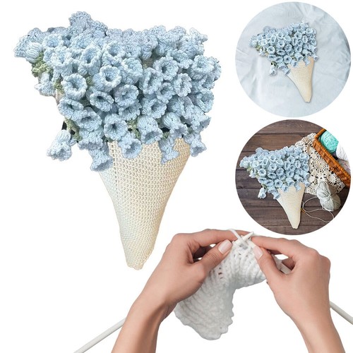 Flower Bouquet Blanket Material Package Knitted Blanket Creative Gift - Picture 17 of 27