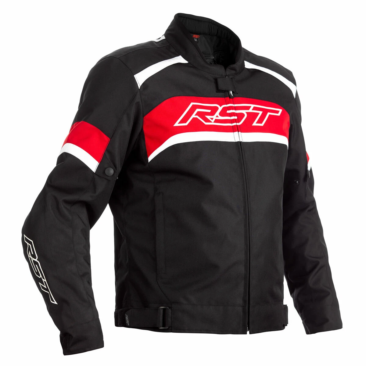 RST Pilot CE Motorcycle Motorbike Textile Jacket Black Red