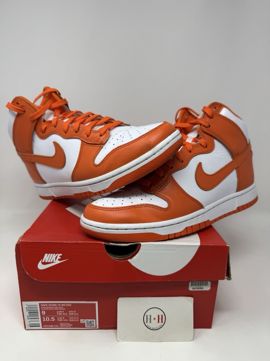 Nike Dunk High Sp Syracuse 2021 Size 9 Authentic Used Skate Orange