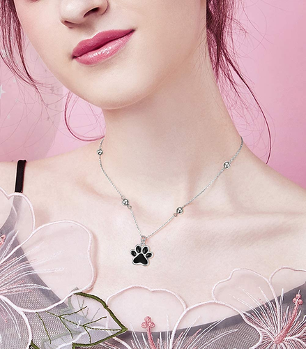 Valentines Day Gifts for Her 925 Sterling Silver Dainty Star Moon Paw Print Pend - 第 2/7 張圖片
