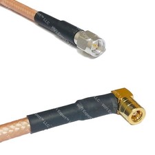 RG400 SMA MALE to SMB FEMALE ANGLE RF Cable FAST-SHIP LOT