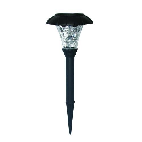 10 Pack Black Solar Landscape Path Light Stake Clear Plastic Warm White LED - Picture 2 of 5