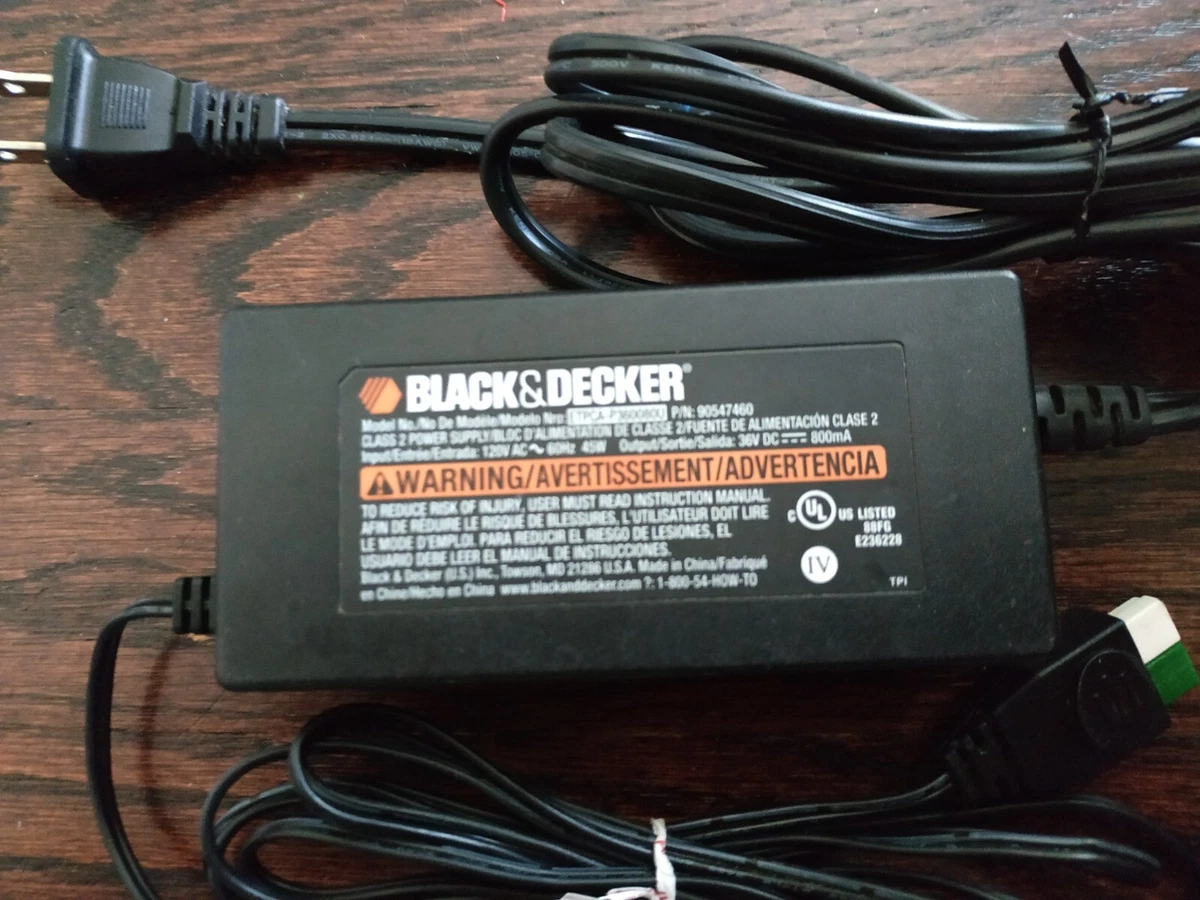 Black Decker 36V Lawn Mower Charger ETPCA P360080U for CM1936 or SPCM1936