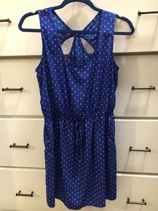 orange and blue sundress