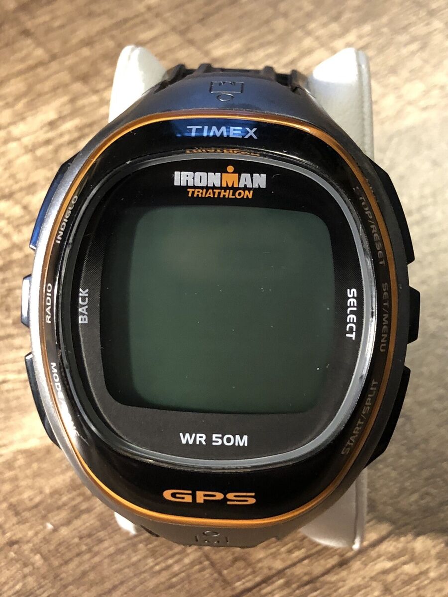Timex Ironman Triathlon Indiglo Men's Watch GPS WR 50M Timex Ironman Triathlon Indiglo Men's Watch GPS WR 50M