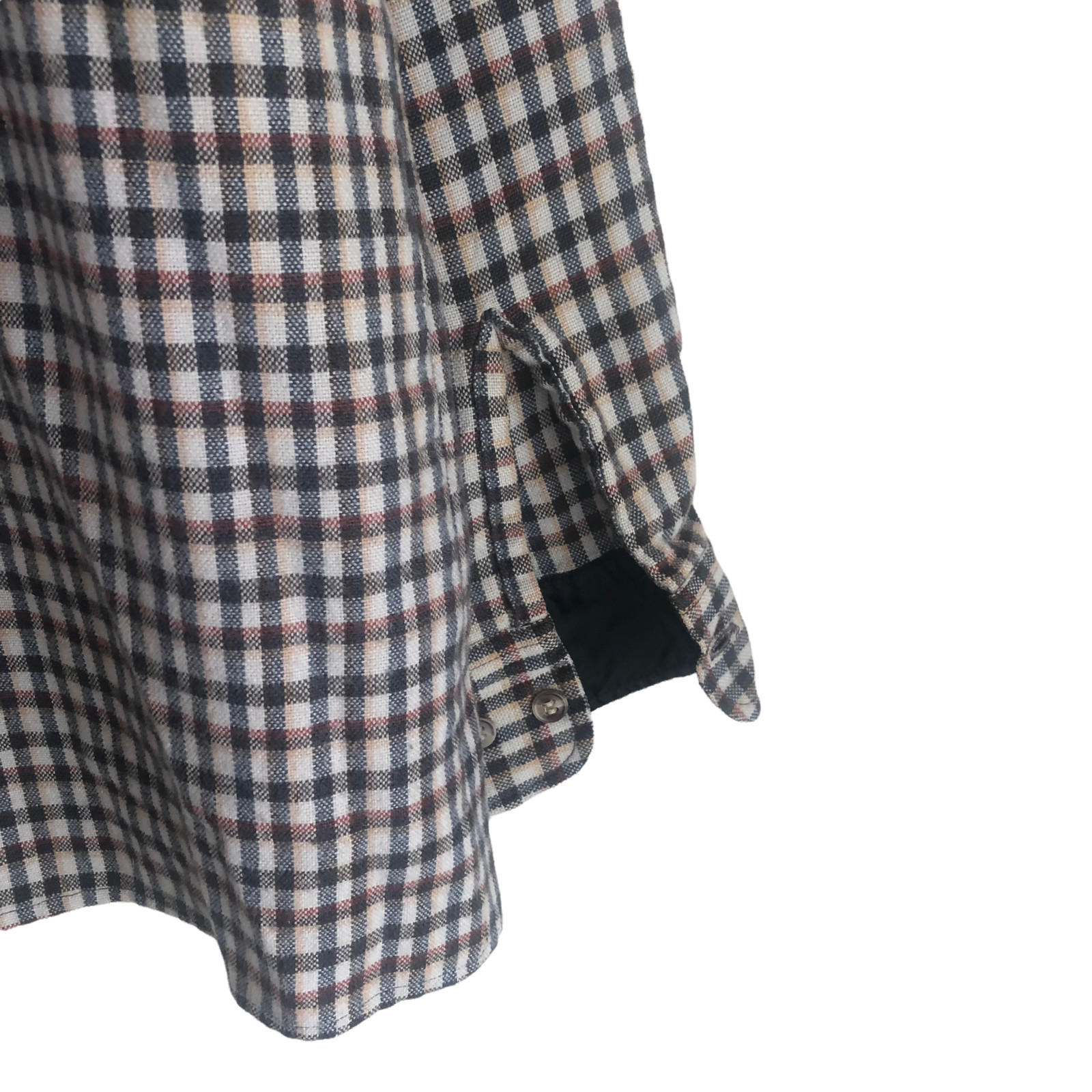 Vintage Claybrooke Men's Flannel Shirt L 100% Acrylic Lined Long Sleeve Plaid