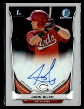 2014 Bowman Chrome Prospect Autographs #BCAP-JS Juan Silva Cincinnati Reds Auto