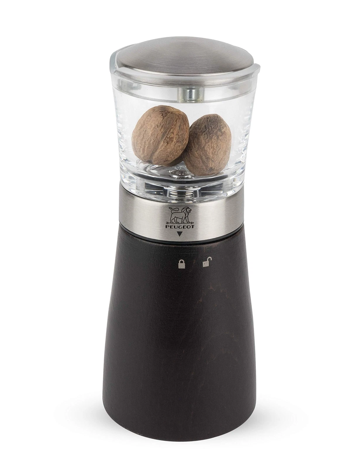 Peugeot - Madras Manual Nutmeg Mill - Spice Grinder - Stainless Steel, Acryli...