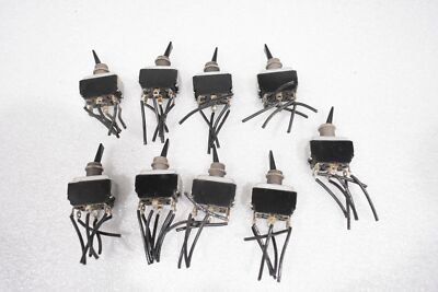 CUTLER HAMMER, UND LAB FLAT BAT TOGGLE SWITCH, ON/OFF, 10A, 250VAC, LOT OF 8