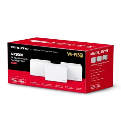 Mercusys AX3000 Whole Home Wi-Fi system HALO H80X(3-PACK), 2900 MBPS Wifi Speed