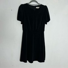 LOFT Size 2 Adorable A-Line Black Flutter Dress LBD Stretch