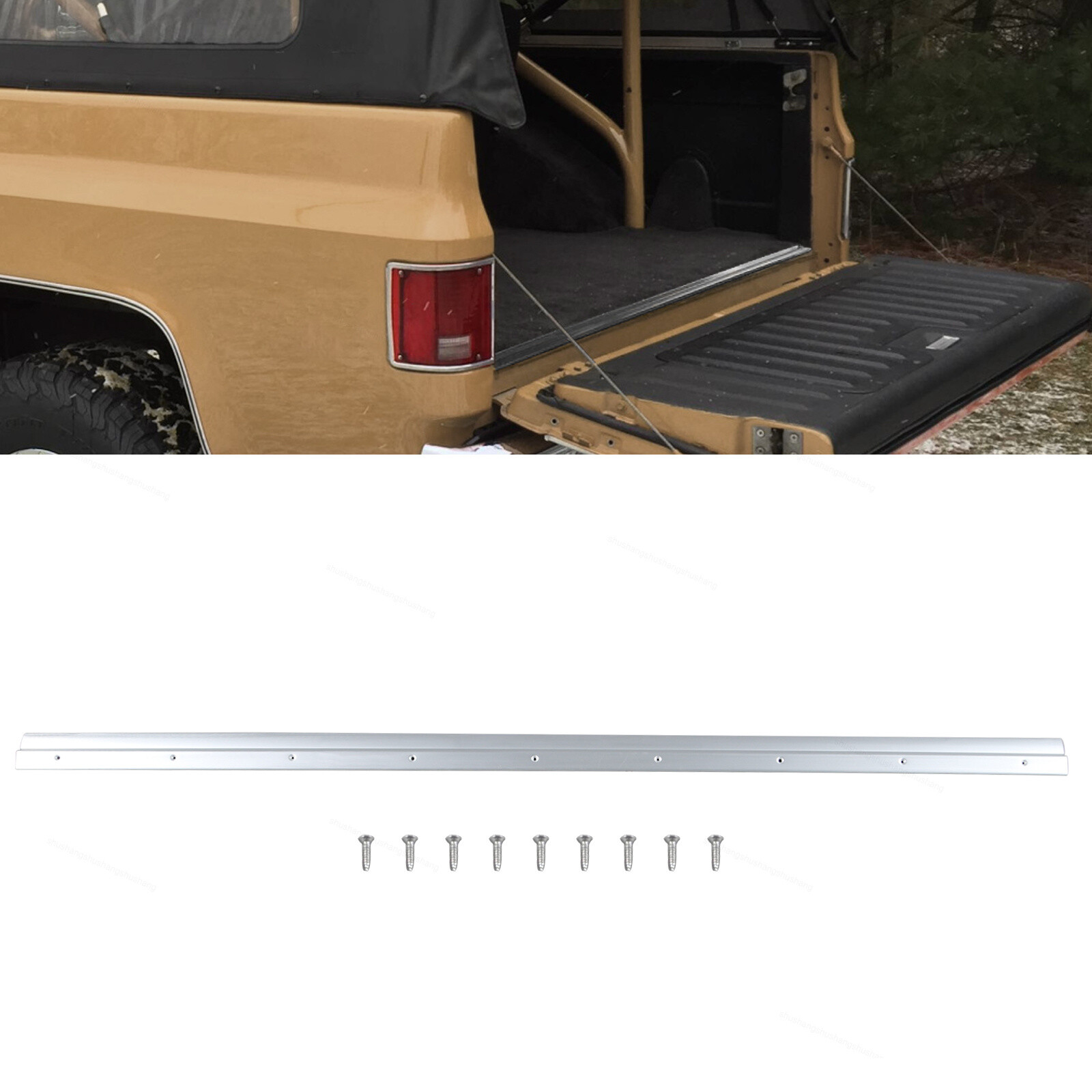 1973-1991 Chevy K5 Blazer GMC Jimmy Rear Sill Scuff Plate Cover