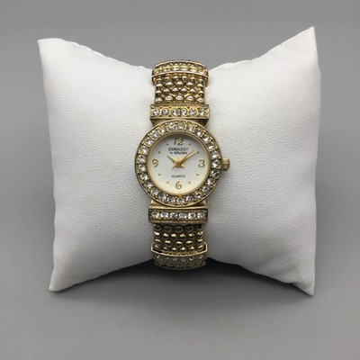 Gruen Women’s Gold-Tone Crystal Bracelet Watch - Gold Embassy By Gruen Womens Watch 23mm Gold Tone Crystals  main image 3