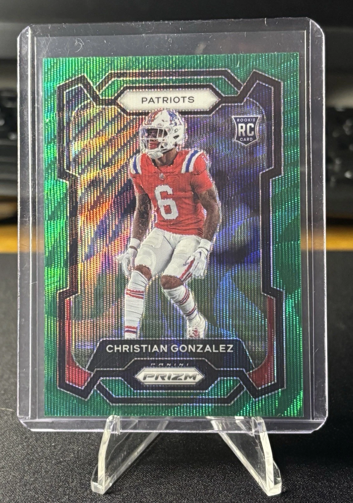 2023 Panini Prizm - Rookies Christian Gonzalez #369 Green Wave Prizm (RC)