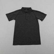 Lululemon Polo Shirt Mens XS Black Metal Vent Tech Performance Athletic Golf Gym