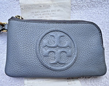 Tory Burch Perry Bombe Wristlet Leather Dove ...