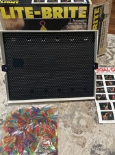 Vintage 1981 MB Milton Bradley Lite Brite W/ Bag of Pegs  Original Box