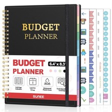 SUNEE Budget Planner - Monthly Budget Book with Expense Tracker Notebook, Und...