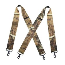 2 Inch Camo Suspenders for Men Heavy Duty Clips Hunting One Size A/Camo/Brown