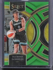 2024 Panini Select WNBA #112 Diamond DeShields Prizms Neon Green #/75