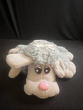 Vintage Tonka Pound Puppy Furies 8" Gray Poodle Pink Bow  Nose Dog Plush Toy