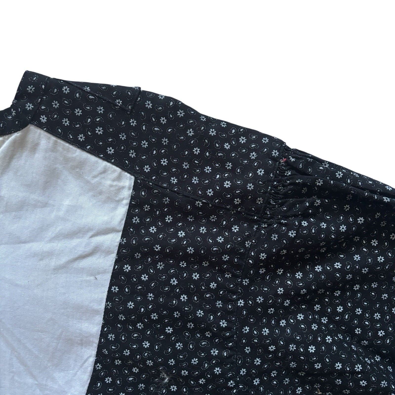 Vintage Blouse Top 80s Black Patterned Retro Boho 12 image 3
