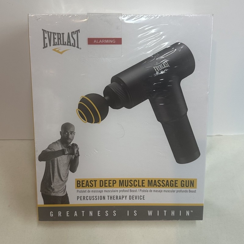 EVERLAST Beast Deep Muscle Massage Gun w/4 Heads New And SEALED