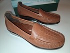 VINTAGE NOS SAS WEAVE CHESTNUT BROWN LEATHER SHOES FLATS SIZE 7.5 S NO WEAR  — photo 5