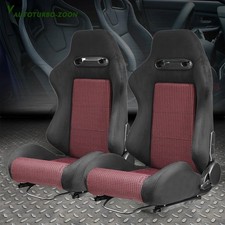 New Universal Racing Seats 2pcs Pvc Suede And Leather Racing Bucket Seats New Universal Racing Seats 2pcs Pvc Suede And Leather Racing Bucket Seats