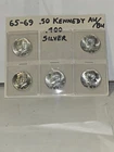 1965, 1966, 1967, 1968, 1969 .50 Kennedy .40 Silver Halves