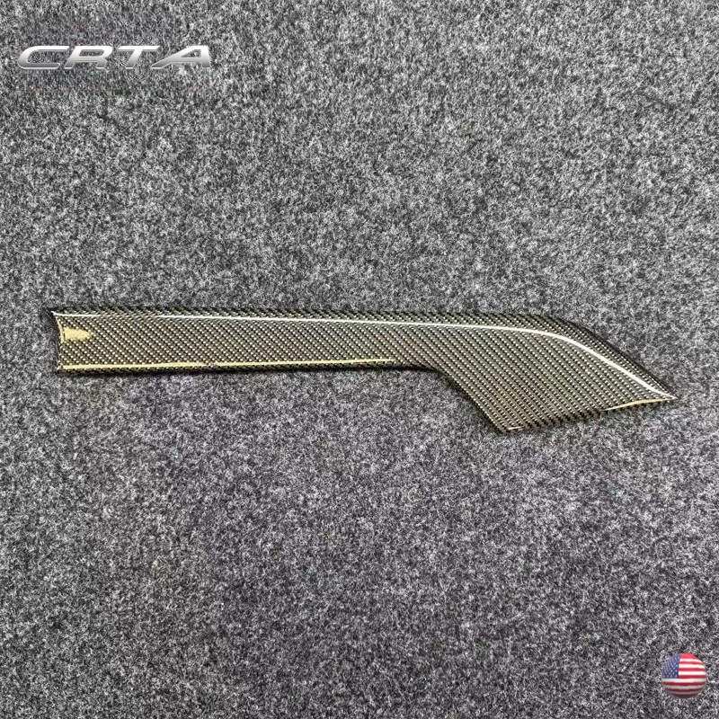 Cubierta interior del panel de la puerta de fibra de carbono brillante para Audi A4 A5 S4 S5 2017-2023 Foto 3 de 4