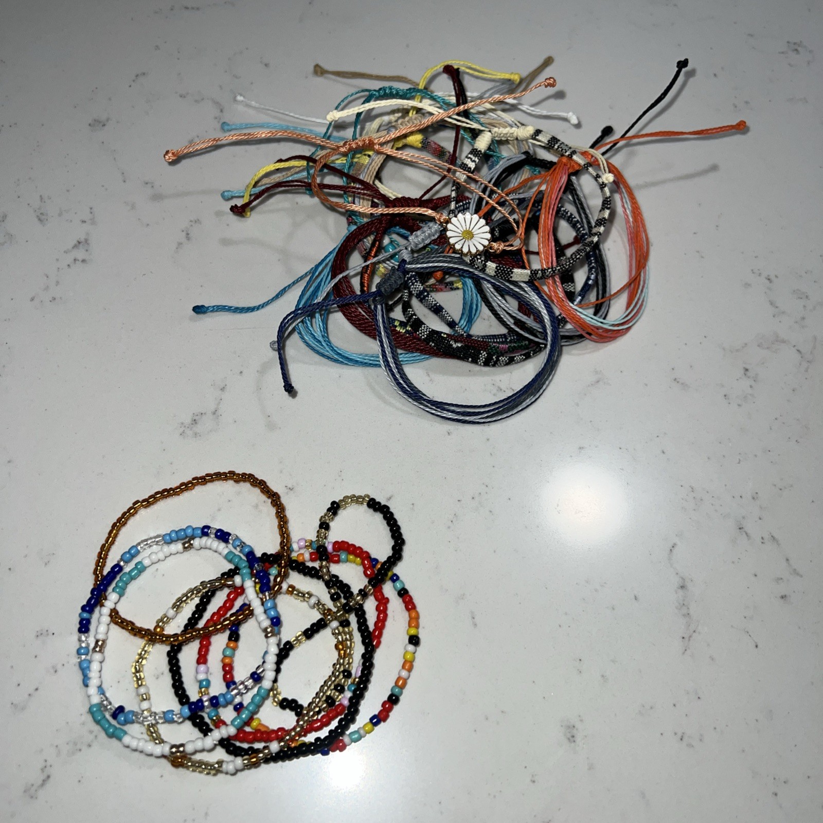 Bracelets Beachy Boho Thread Stacking Anklet, Bea… - image 2