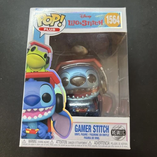 Funko Pop! Lilo & Stitch Gamer Stitch Metallic Funko Vinyl Figure Plus #1564
