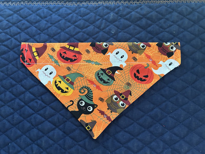 Over Collar Slide On Pet Dog&Cat Bandana Scarf (S/M/L) Halloween Themel - New