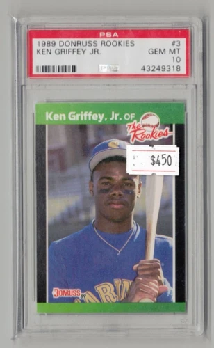 1989 Donruss Ken Griffey Jr The Rookies PSA 10 RC #3