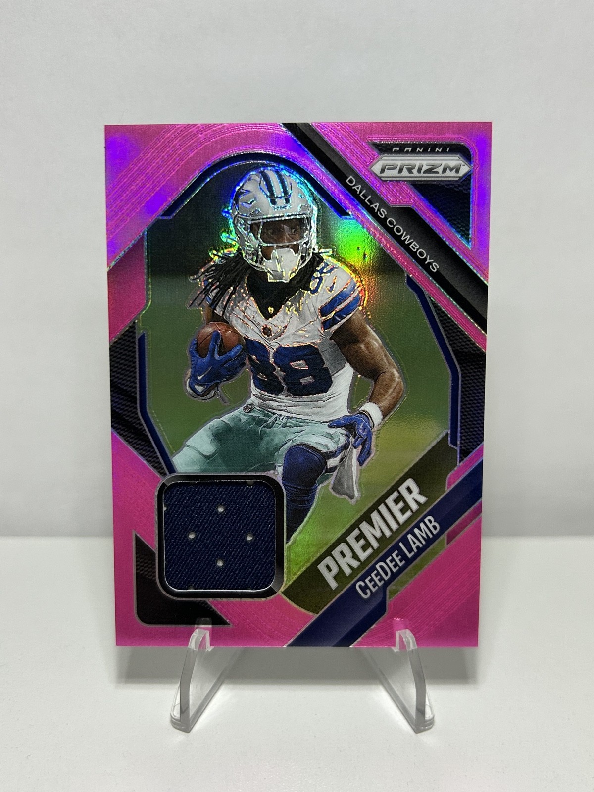 2025 Panini Prizm - Premier Jerseys CeeDee Lamb #PJY-CLB Pink Prizm Cowboys
