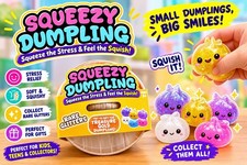 Squeezy Dumpling Squishy Toy Rare Glitters Treasure Gold Dumpling New
