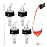 FlaschenausgießEr Spirituosen Dosierer 4Cl Mit BüRste FüR Wein Cocktails Bar