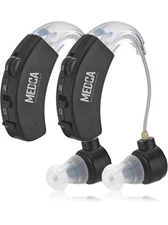 Behind The Ear Sound Amplifier - BTE Hearing Ear Amplification Device Black