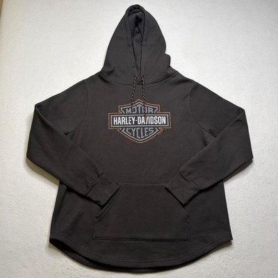 Harley Davidson Hoodie Womens XL Black Probike Sweden Graphic Pullover NWT Y2K