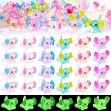 Mini Axolotl Figurines, 30 Pack Miniature Axolotl Figurine Luminous Resin Animal