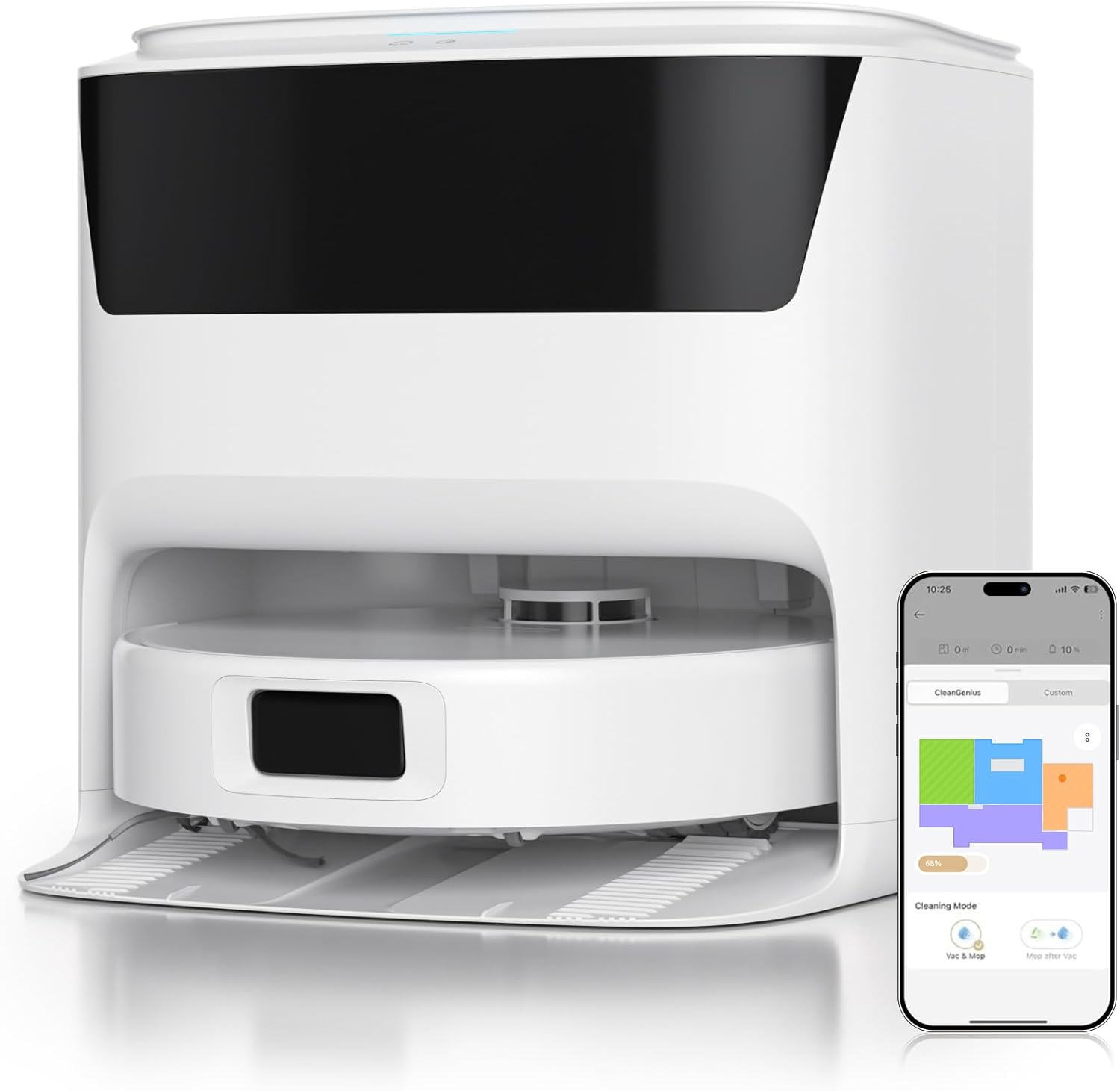 Robot Vacuum and Mop Combo, Auto Mop Washing & Drying, Auto-Mixed Cleaning Solut-image